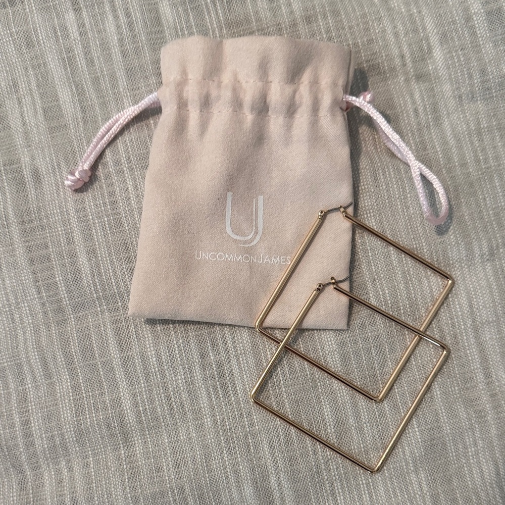 Uncommon James Gold Geometric Hoop Earrings